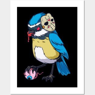 Monster Animals - Horror Blue Tit Posters and Art